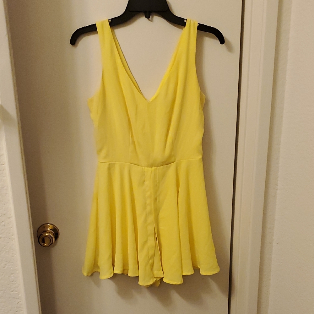 FREE W/ $7 PURCHASE Charlotte Russe Sunny Yellow Mini Romper